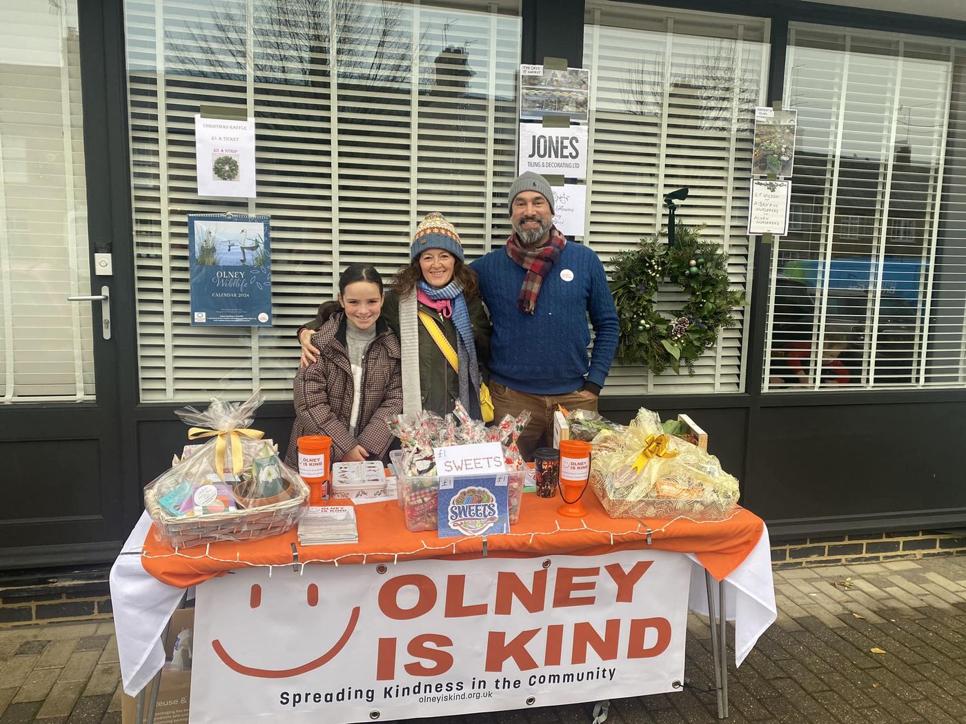 Olney is Kind volunteers at the Dickens Day stall on the High Street