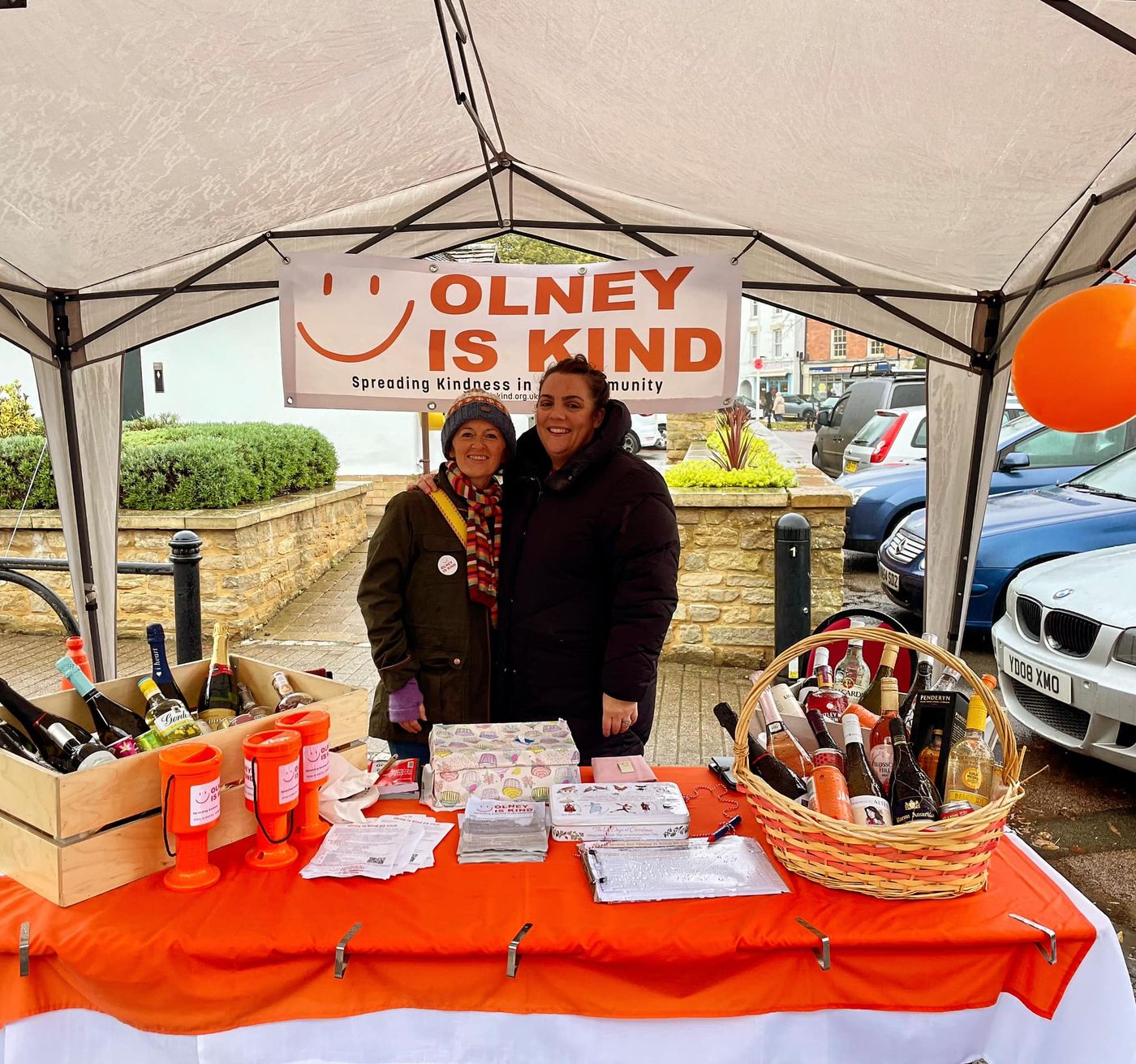 The Olney is Kind branded stall at the charity's launch day