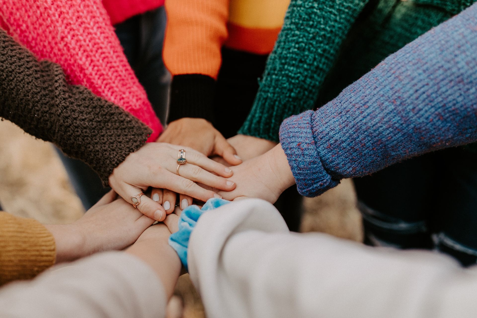 A group of volunteers gathered together